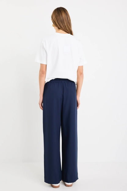 Oliver | Elegant High Waist Navy Trousers 6