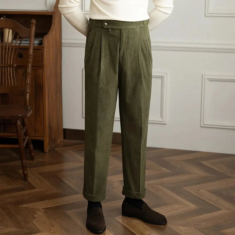 Oliver | Eleganti Pantaloni In Velluto A Coste Alta Vita 1