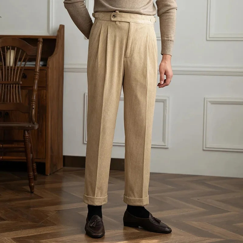 Oliver | Eleganti Pantaloni In Velluto A Coste Alta Vita 4
