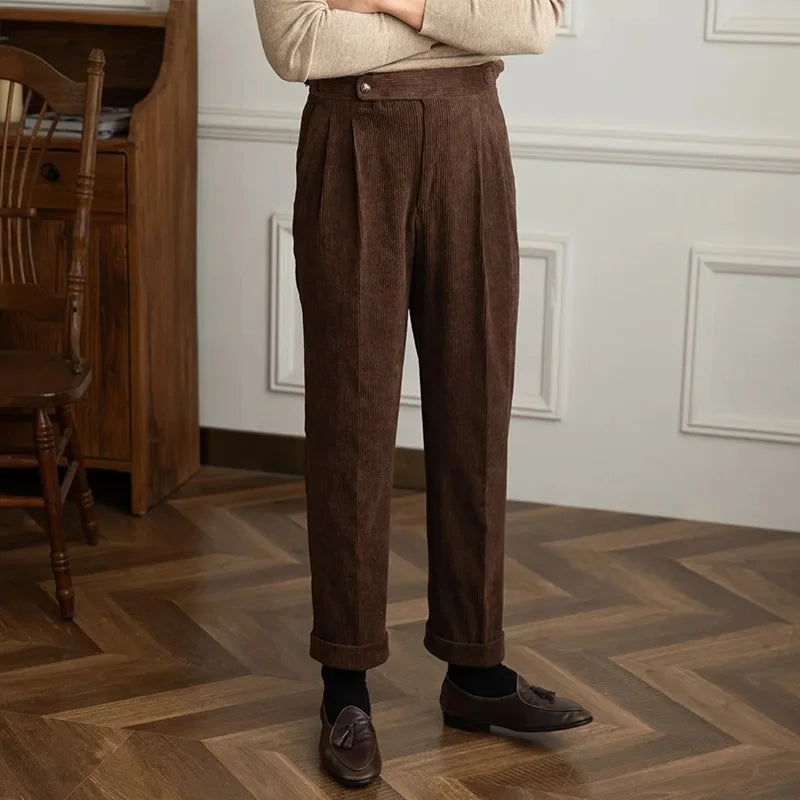 Oliver | Eleganti Pantaloni In Velluto A Coste Alta Vita 6