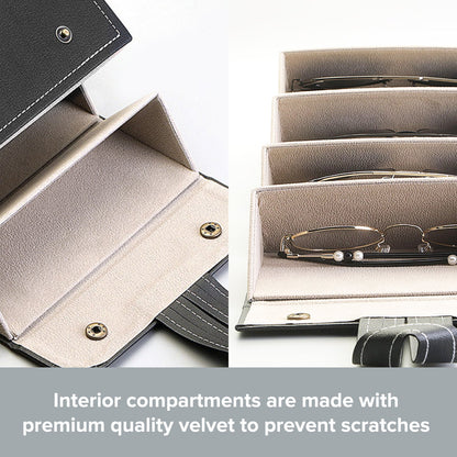 Organizer da Viaggio | Porta Occhiali da Sole con 6 Slot e Interno in Velluto per Protezione 5