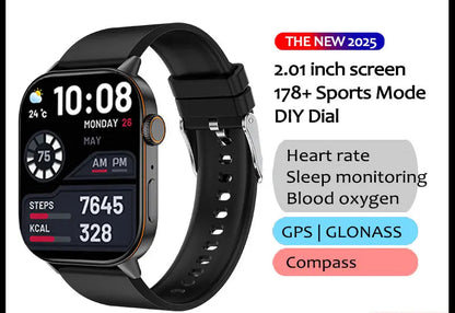 Men's Multifunction Smartwatch with GPS and Heart Rate Monitor | IP68 Waterproof | Advanced Fitness Tracker | Emergency SOS for Seniors