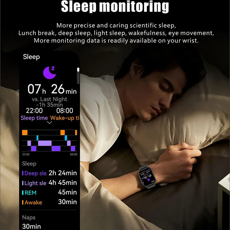 Men's Multifunction Smartwatch with GPS and Heart Rate Monitor | IP68 Waterproof | Advanced Fitness Tracker | Emergency SOS for Seniors