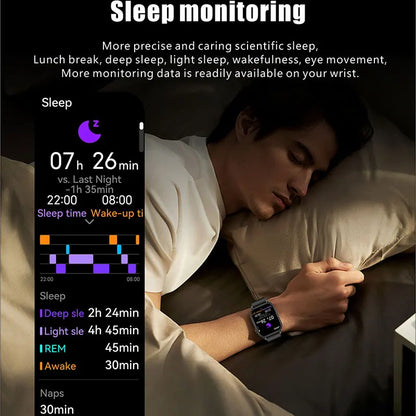 Men's Multifunction Smartwatch with GPS and Heart Rate Monitor | IP68 Waterproof | Advanced Fitness Tracker | Emergency SOS for Seniors
