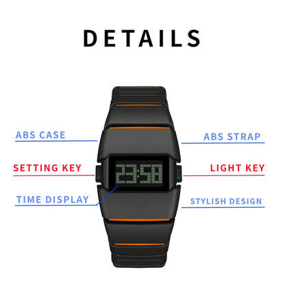Orologio Uomo Elettronico LED con Design Impermeabile e Creativo | Accessorio Sportivo per Ogni Occasione 5