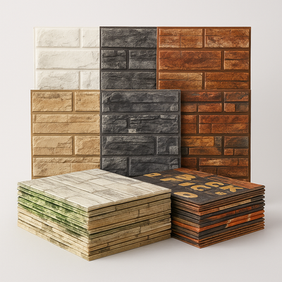 Panneaux muraux adhésifs 3D effet briques pour intérieur