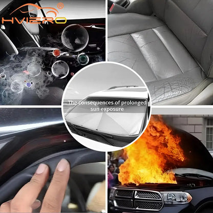 Parasole Auto Parabrezza | Parasole Pieghevole con Protezione UV | Design Compatto per Comfort Estivo 2