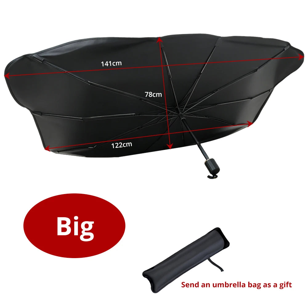 Parasole Auto Parabrezza | Parasole Pieghevole con Protezione UV | Design Compatto per Comfort Estivo 4