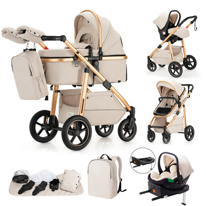 Passeggino Trio Multifunzionale 3 in 1 con Design Pieghevole e Sicurezza Elevata per Viaggi Comodi 10