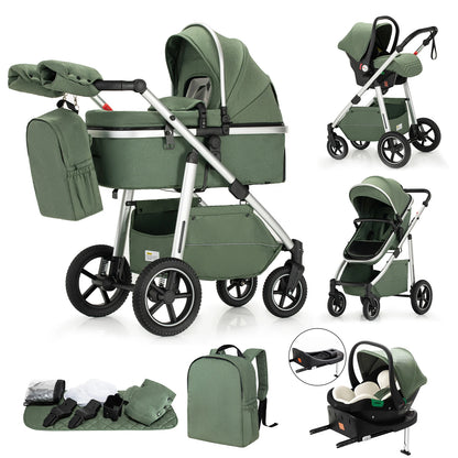 Passeggino Trio Multifunzionale 3 in 1 con Design Pieghevole e Sicurezza Elevata per Viaggi Comodi 9