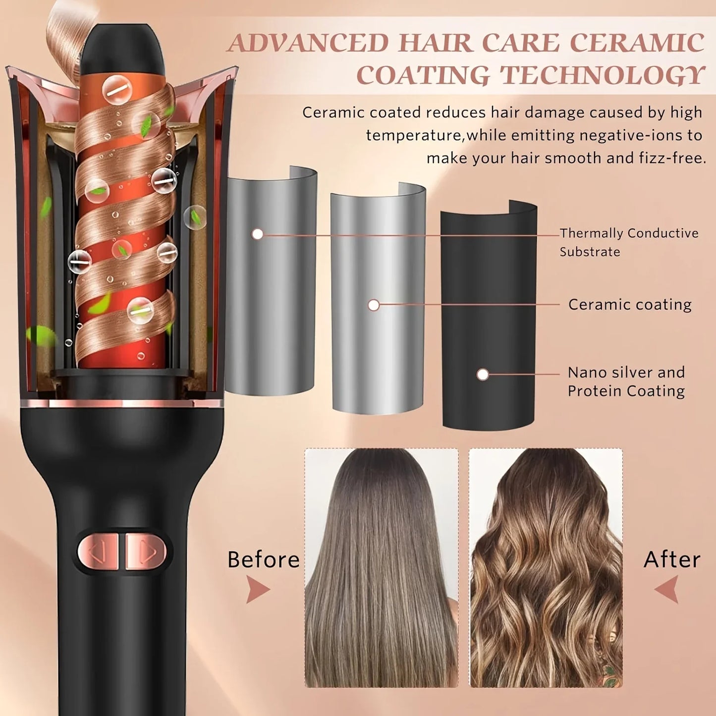 Piastra per Capelli con Ceramica Tormalina e Regolazione Temperatura | Design Ergonomico per Risultati Professionali 2