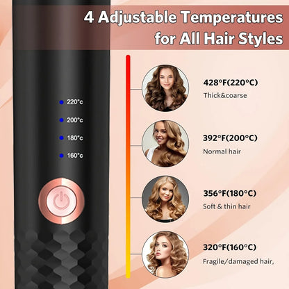 Piastra per Capelli con Ceramica Tormalina e Regolazione Temperatura | Design Ergonomico per Risultati Professionali 3