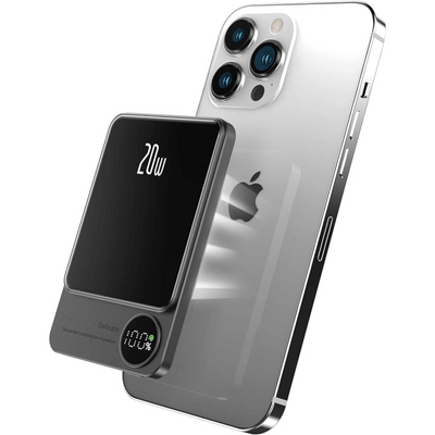 Power Bank Magnetico Wireless 10000mAh con Ricarica Veloce Tipo C | Compatibile con iPhone e Samsung per Energia Sempre Disponibile