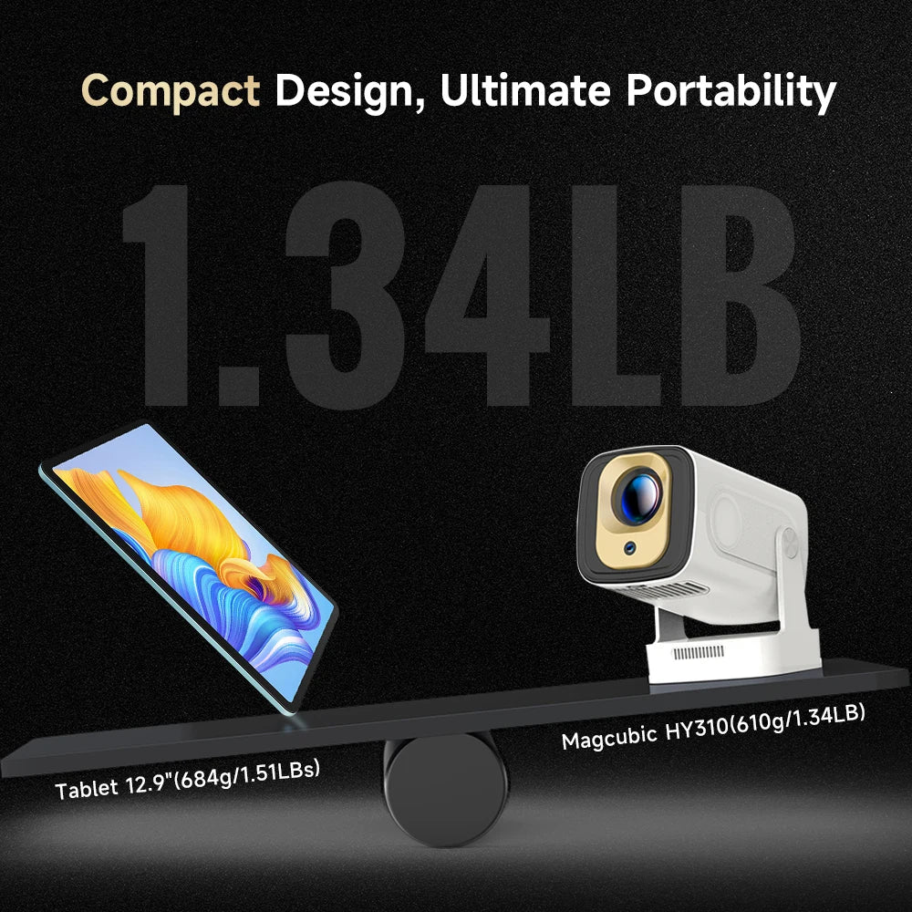 Native 4K Portable Projector with Autofocus | Mini Video Projector for Home and Outdoor