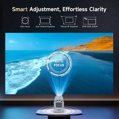Native 4K Portable Projector with Autofocus | Mini Video Projector for Home and Outdoor