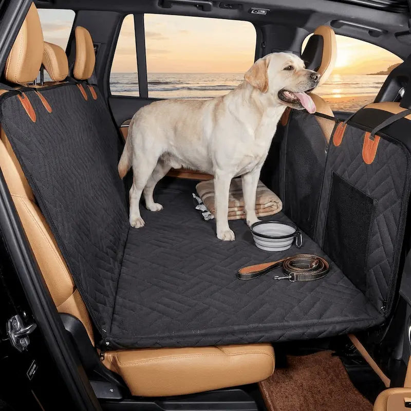 Prolunga Seggiolino Auto per Cani con Fondo Rigido | Impermeabile e Sicuro per Viaggi Confortevoli 0