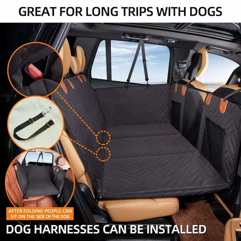 Prolunga Seggiolino Auto per Cani con Fondo Rigido | Impermeabile e Sicuro per Viaggi Confortevoli 1
