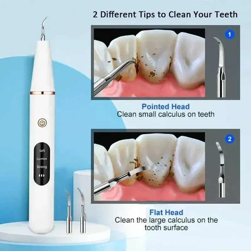 Pulitore Elettrico per Denti | Scaler Sonico Portatile con Luce LED per Rimozione Efficace di Placca e Tartaro 3