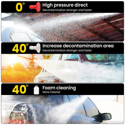 Pulitore Senza Fili | Pulitore ad Alta Pressione con Batteria al Litio e Ugello Regolabile | Ideale per Auto e Giardino 3