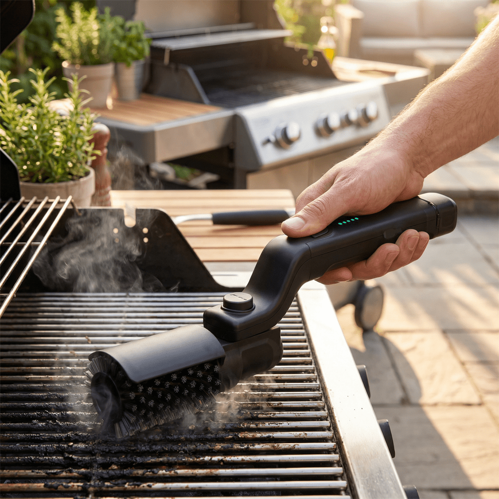 Electric Grill Cleaner | 3-Speed Tool with Ergonomic Design | Effective for Grills and Barbecues
