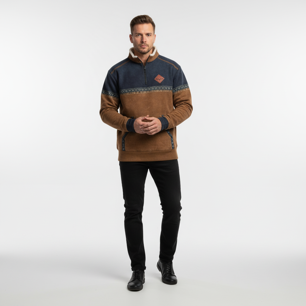 Massimo | Herrenpullover mit Reißverschluss - Alltägliche Wärme