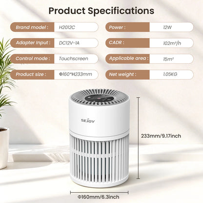 Purificatore D'Aria HEPA per Animali Domestici con Filtro 3 in 1 | Silenzioso e Efficiente per Ambienti Fino a 110 m² 2