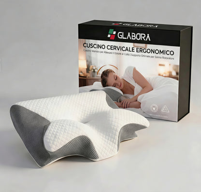 Cuscino Cervicale Ergonomico | Cuscino Memory per Alleviare il Dolore al Collo | Supporto Ottimale per Sonno Ristoratore