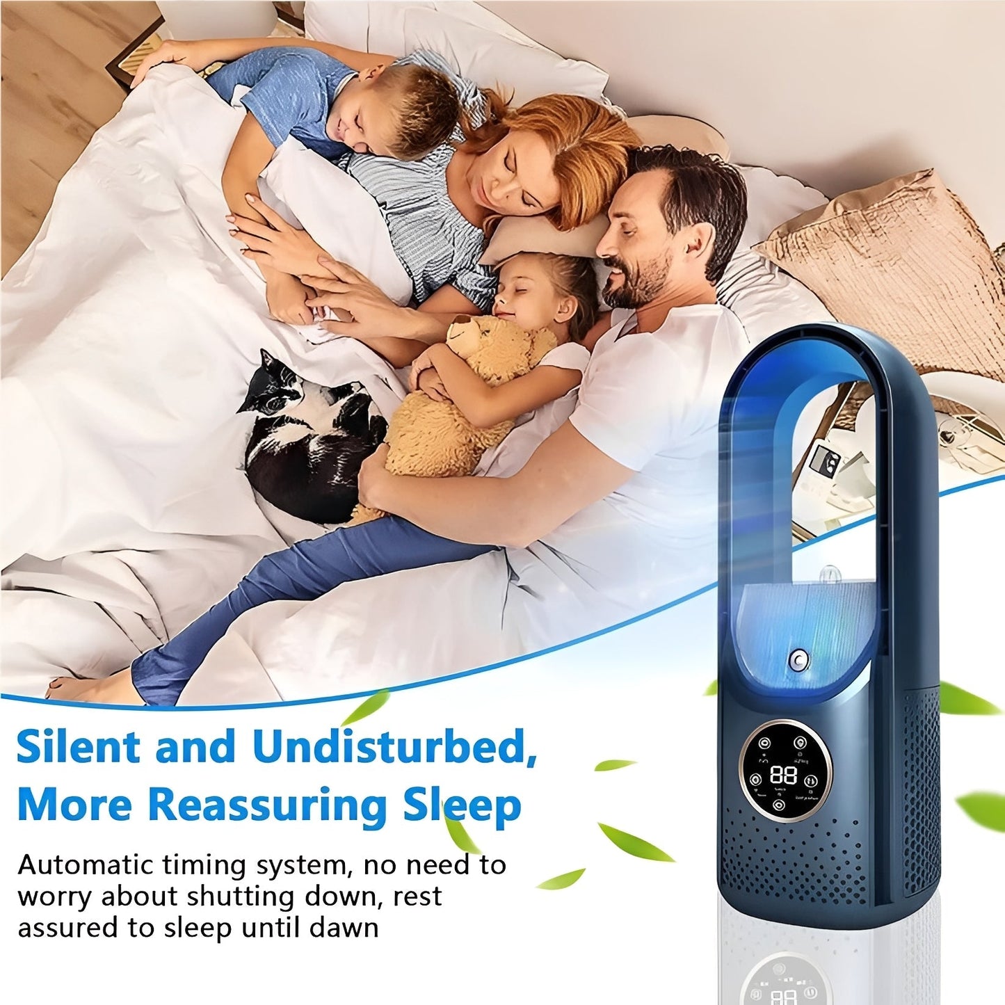 3-in-1 Portable Air Cooler with Humidifier and Quiet Motor | Optimal Comfort for Office and Night