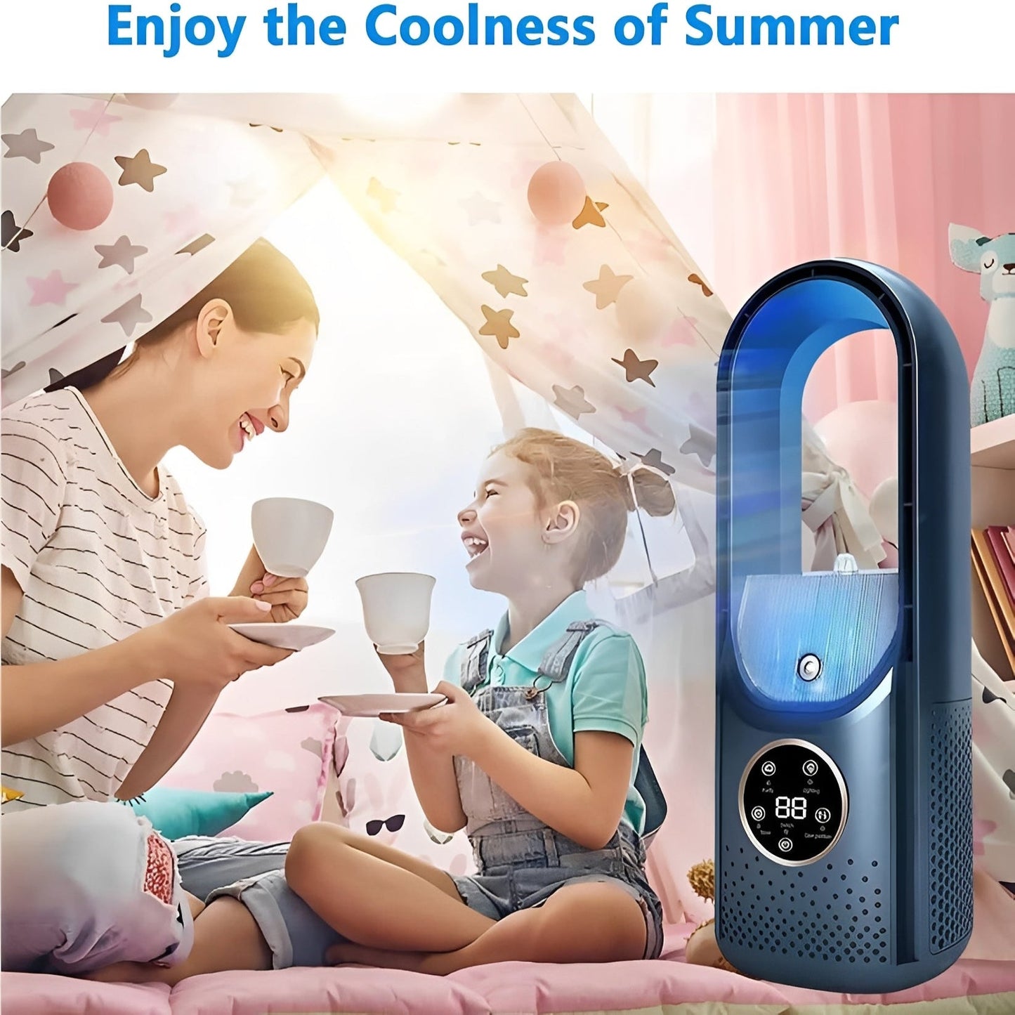 3-in-1 Portable Air Cooler with Humidifier and Quiet Motor | Optimal Comfort for Office and Night