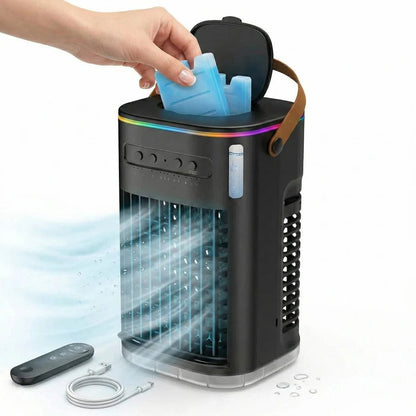Portable Air Cooler with 1.2 L Tank and Remote Control | Adjustable Mist for Optimal Comfort and Absolute Silence