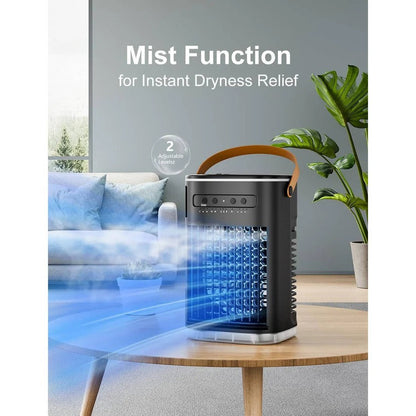 Portable Air Cooler with 1.2 L Tank and Remote Control | Adjustable Mist for Optimal Comfort and Absolute Silence