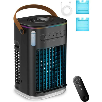 Portable Air Cooler with 1.2 L Tank and Remote Control | Adjustable Mist for Optimal Comfort and Absolute Silence
