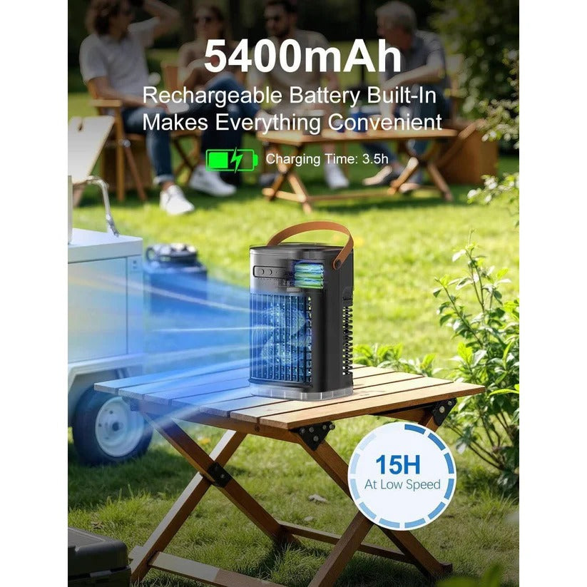 Portable Air Cooler with 1.2 L Tank and Remote Control | Adjustable Mist for Optimal Comfort and Absolute Silence