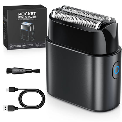 Rasoio Elettrico Barba | Rasoio a Lamina Impermeabile IPX7 per Rasatura Precisa e Comfort 0