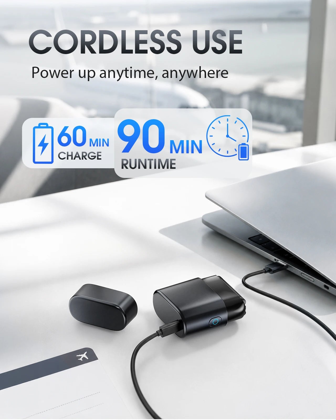 Rasoio Elettrico Barba | Rasoio a Lamina Impermeabile IPX7 per Rasatura Precisa e Comfort 3