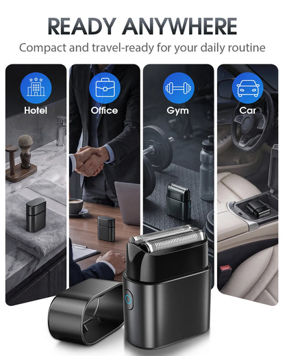 Rasoio Elettrico Barba | Rasoio a Lamina Impermeabile IPX7 per Rasatura Precisa e Comfort 6