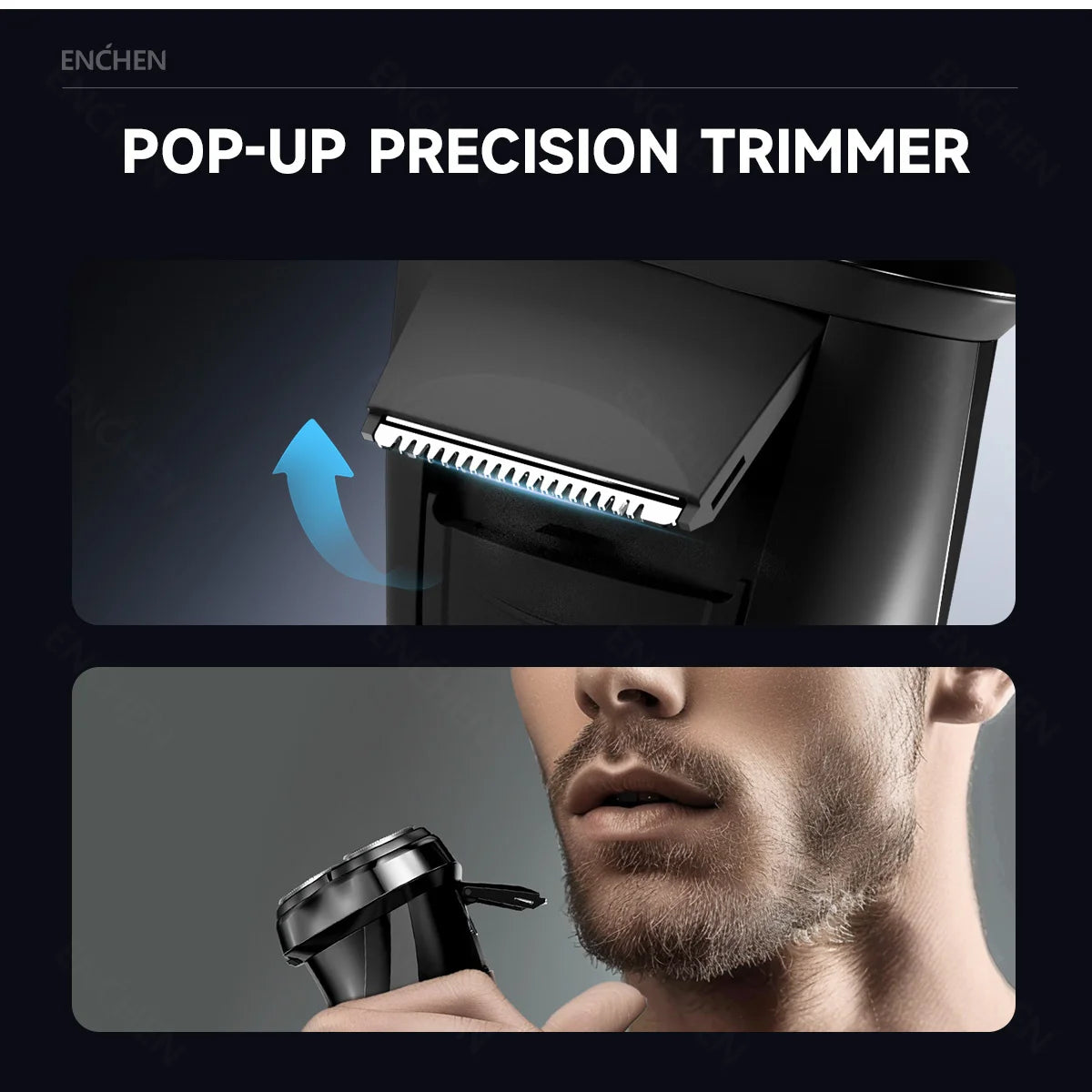 Rasoio Elettrico Barba con Display Digitale e Design Impermeabile IPX7 | Rasoio a Doppio Uso per Rasatura Asciutta e Bagnata 2