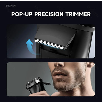 Rasoio Elettrico Barba con Display Digitale e Design Impermeabile IPX7 | Rasoio a Doppio Uso per Rasatura Asciutta e Bagnata 2