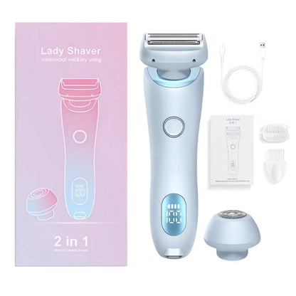Rasoio Elettrico da Donna | Rasoio Indolore 2 in 1 con Design Impermeabile | Testine Intercambiabili per Uso Versatile e Sicuro 6