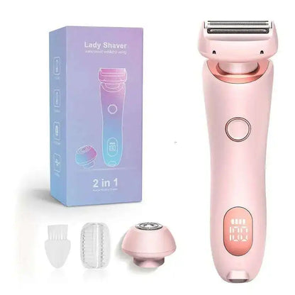 Rasoio Elettrico da Donna | Rasoio Indolore 2 in 1 con Design Impermeabile | Testine Intercambiabili per Uso Versatile e Sicuro 7