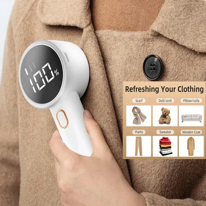 Rasoio Elettrico per Tessuti | 6 Lame Potenti con Display LED | Rimozione Efficace di Pelucchi e Lanugine 1