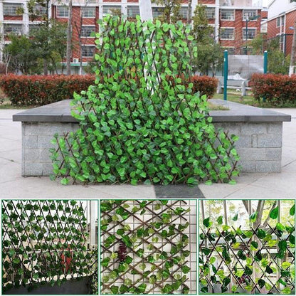 Retractable Garden Fence with Artificial Plants | Aesthetic Design for Privacy and Outdoor Comfort