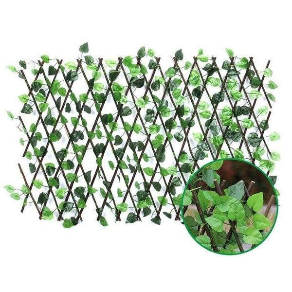 Retractable Garden Fence with Artificial Plants | Aesthetic Design for Privacy and Outdoor Comfort