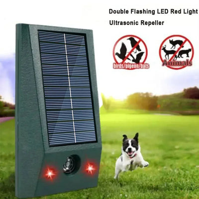 Répulsif solaire anti-pigeons | Dispositif à ultrasons étanche avec LED clignotante | Protection efficace pour les jardins et les espaces extérieurs