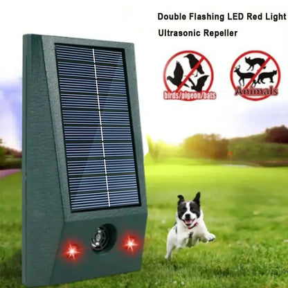 Solar Pigeon Repellent | Waterproof Ultrasonic Device with Flashing LED | Effective Protection for Gardens and Outdoor Spaces