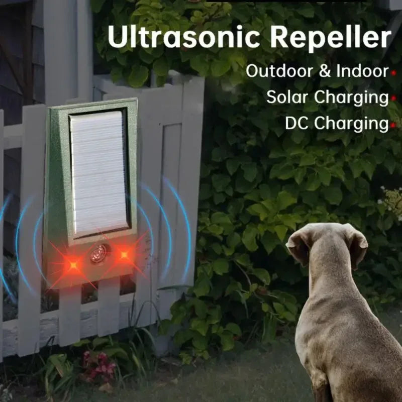 Solar Pigeon Repellent | Waterproof Ultrasonic Device with Flashing LED | Effective Protection for Gardens and Outdoor Spaces