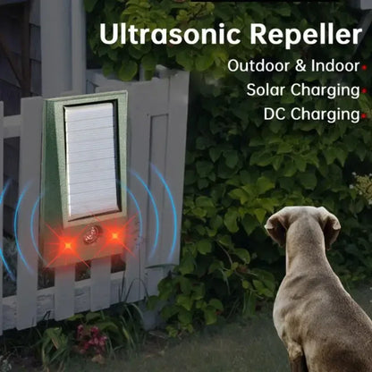 Solar Pigeon Repellent | Waterproof Ultrasonic Device with Flashing LED | Effective Protection for Gardens and Outdoor Spaces
