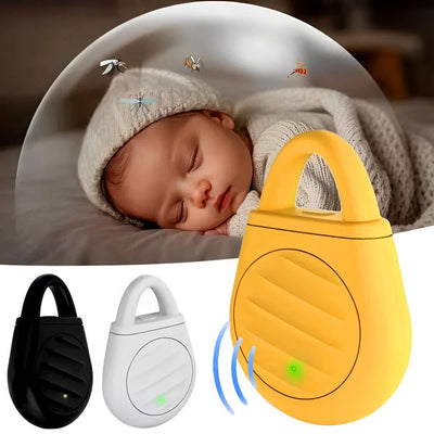 Répulsif à ultrasons contre les moustiques avec design écologique et modes personnalisables | Protection efficace pour les espaces intérieurs et extérieurs