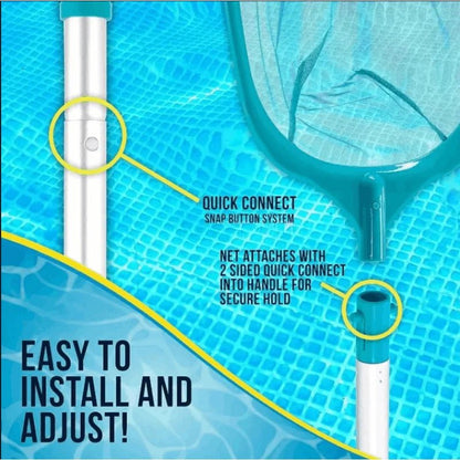 Pool Skimmer Net | Ultra-Thin Net with Sturdy Frame | Easy Debris Removal for Crystal Clear Water