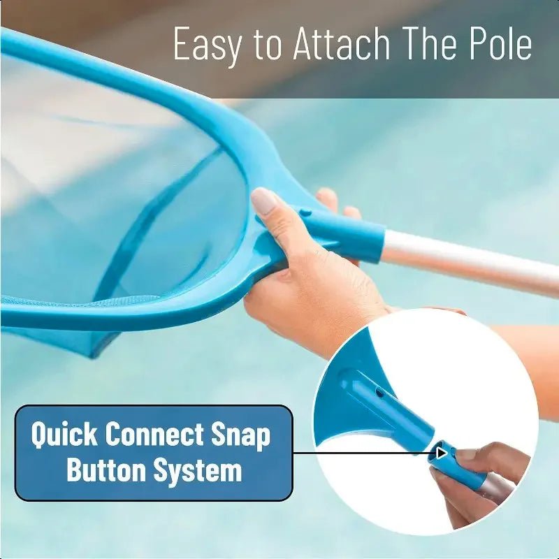Pool Skimmer Net | Ultra-Thin Net with Sturdy Frame | Easy Debris Removal for Crystal Clear Water